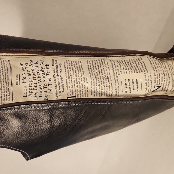 Ransom + Scout Leather Handbag NEWSPAPER - Picture 5 of 10